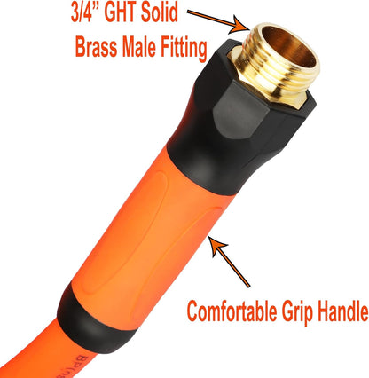 YOTOO Heavy Duty Hybrid Garden Water Hose 5/8-Inch by 25-Feet 150 PSI Kink Resistant, Flexible with