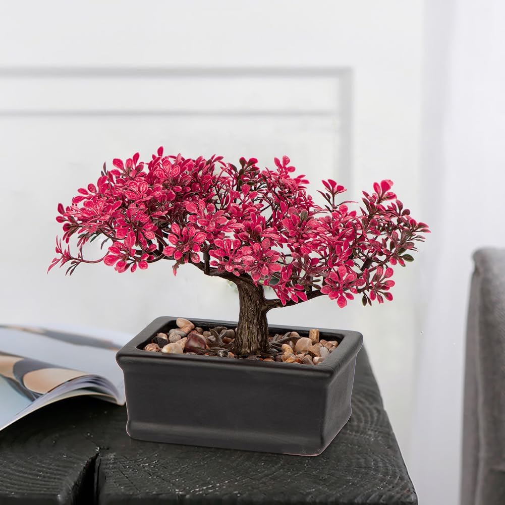 Artificial Bonsai Tree Juniper Faux Plants Indoor Fake Plants Decor with Ceramic Pots for Home