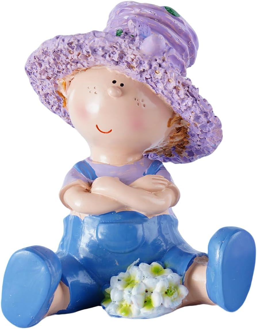 Lavender Garden Decorative Figurines,Resin Garden Statues for Outdoor Patio Lawn,Indoor Home