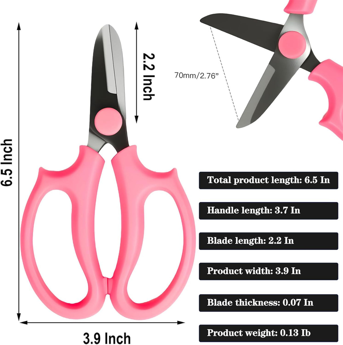 Garden Flower Scissors,3 PCS Stainless Steel Fresh Flower Cutter with Comfortable Grip Handles