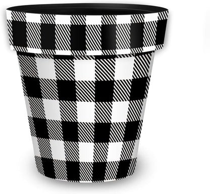 Briarwood Lane Black and White Buffalo Check Small Planter