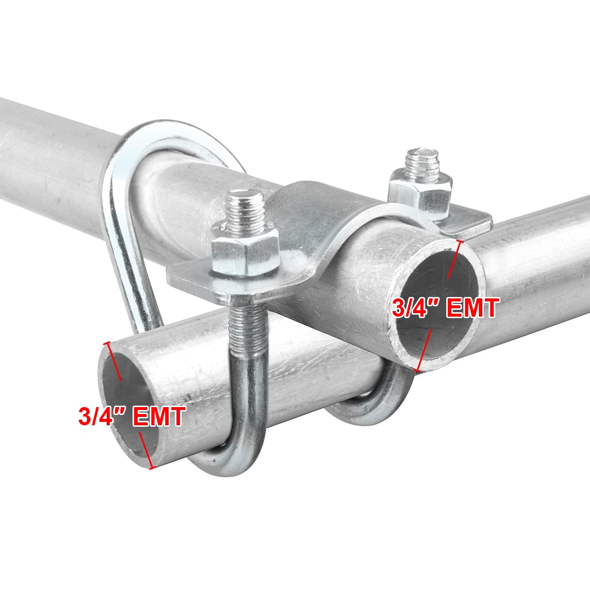 20 PCS Conduit Cross-Connector Vertical Pipe Clip for 3/4" EMT Electrical Pipe(OD 0.922"), Also