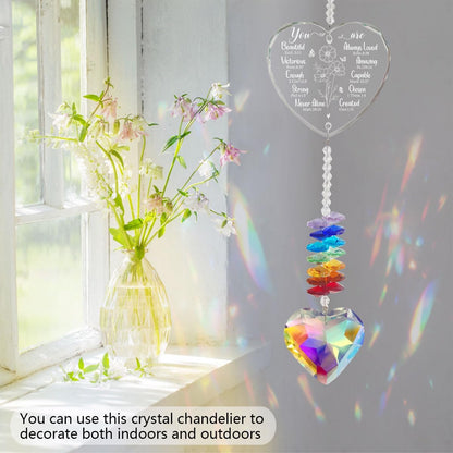 Christian Gifts for Women Birthday, Bible Verse Crystal Suncatcher Inspirational Gifts for Friends