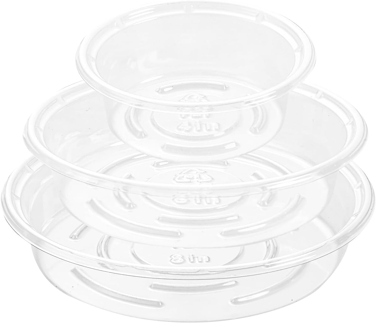 Plant Saucer 30 Pack Plant Trays for Pots 4/6/8 Inch Plastic Plant Saucers for Outdoors and Indoors
