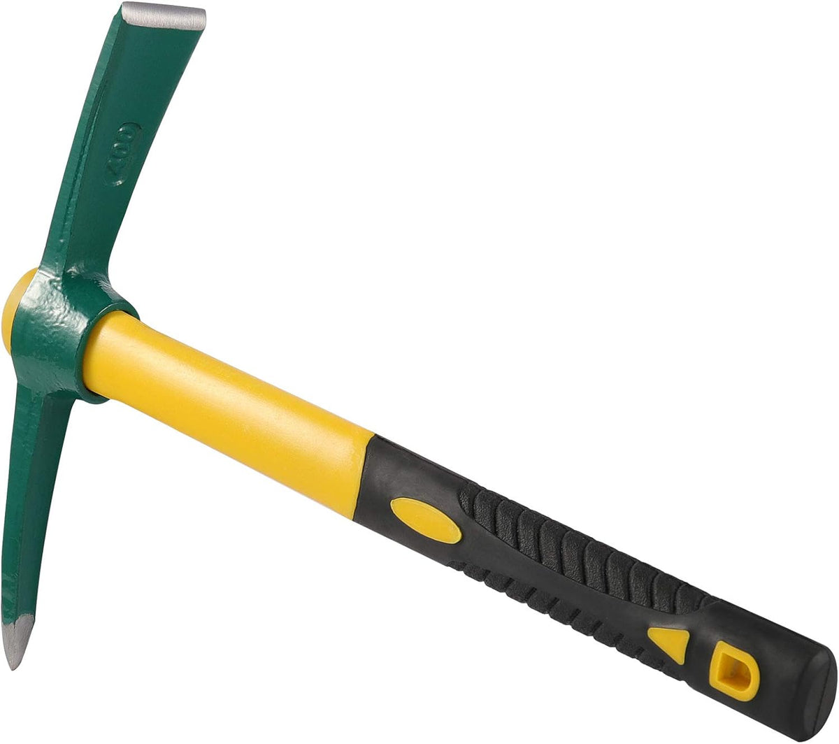 KEILEOHO 15 Inches Pick Mattock Hoe, Forged Weeding Garden Pick Axe with Rubber Handle, Weeding