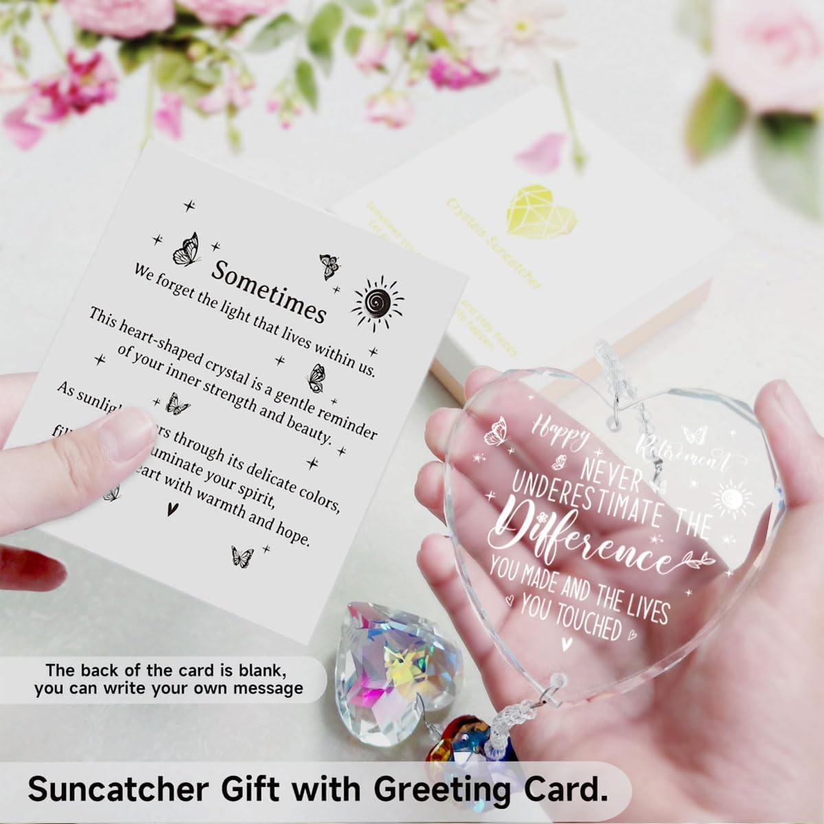 Retirement Gift for Women Crystal Suncatcher - Going Away Gift for Retired Coworker, Teacher