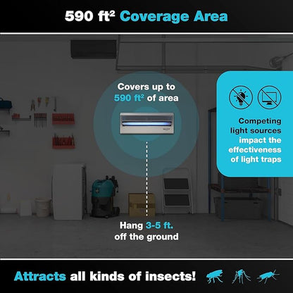 Catchmaster Vector 15, UV Light Fly Traps Indoor for Home, Electric Gnat Traps for House Indoor
