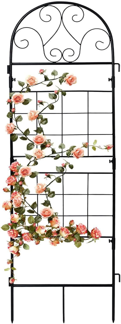 hogardeck 1PC 45x35 Inch Heavy Duty Metal Trellis - Black Rustproof Coated Outdoor Garden Support
