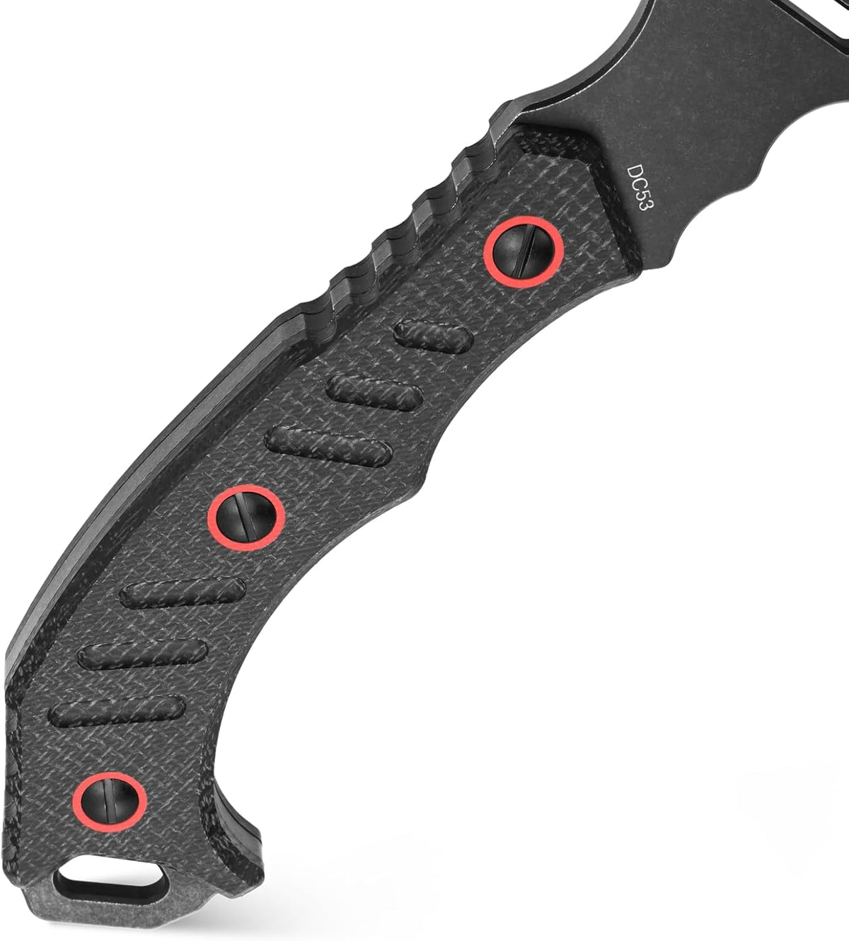 C1391 Camping Axe Camping Hatchet,DC53 Steel Blade with Micarta Handle Survival Hatchets Bushcraft