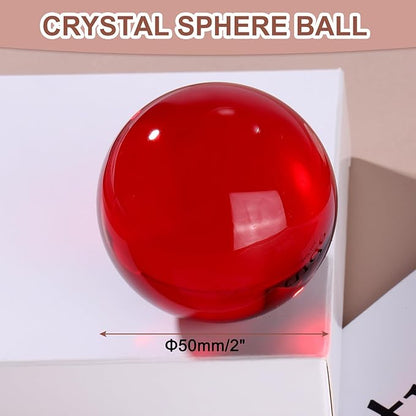 uxcell 50mm/2" Crystal Sphere Ball Glass Solid Decorative Sphere Crystal Ball Prop Ornament for