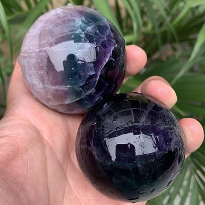 4-5CM/1.58-1.97inch Natural Fluorite Crystal Ball Hand Polished Fluorite Sphere Decorative Sphere