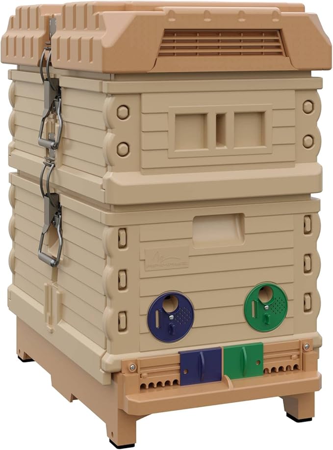 Apimaye Insulated 7 Frame Langstroth Nucleus Assembled Bee Hive Set with Core Frames and