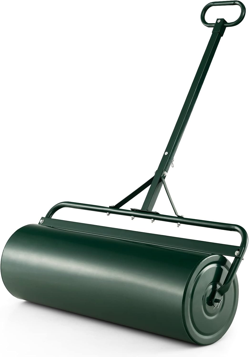 IRONMAX Lawn Roller, 17 Gallons/63 L Manual & Tow-Behind Steel Sod Roller w/Push Pull Handle, Lawn