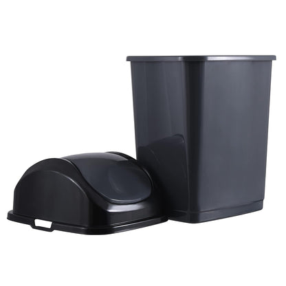 Superio Kitchen Trash Can with Swing Top Lid 9 Gallon Slim Waste Bin 37 Qt Sturdy Plastic Garbage
