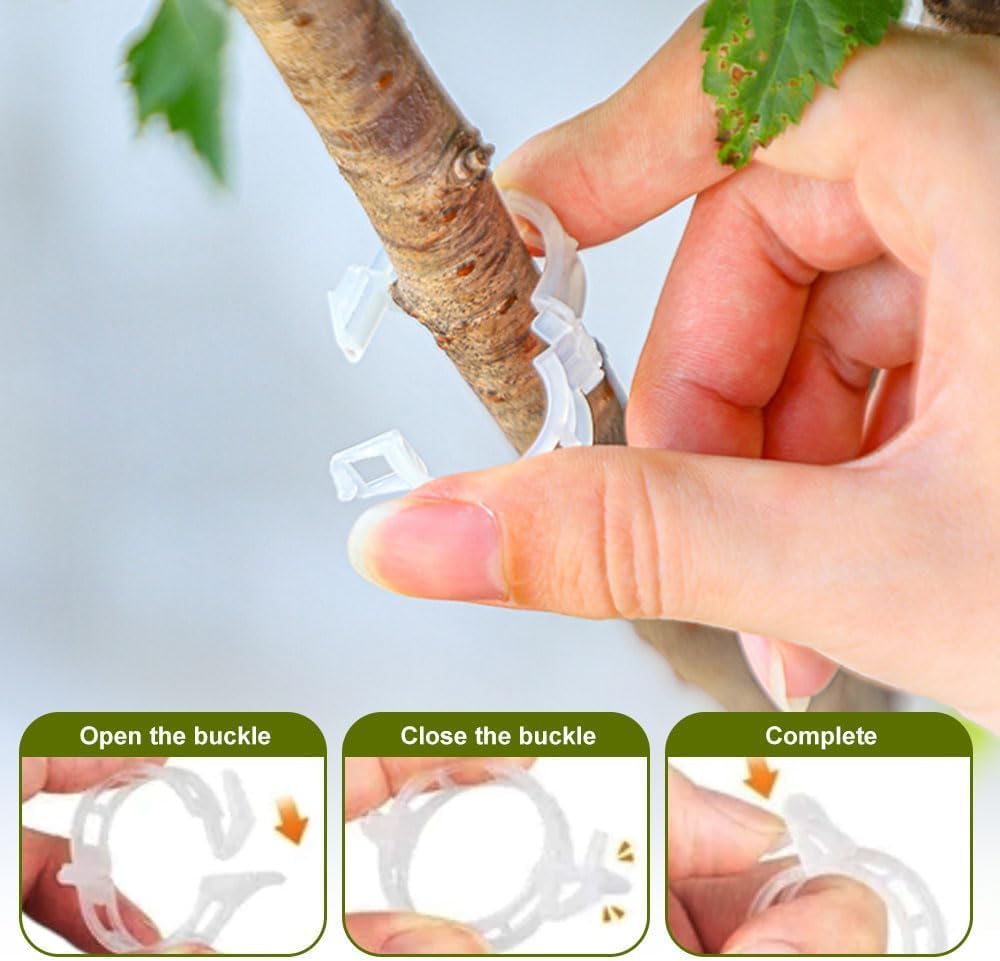 150 PCS Secured Plastic Plant Clip, Plant Support Clips, Garden Clips for Climbing Plants, Plastic