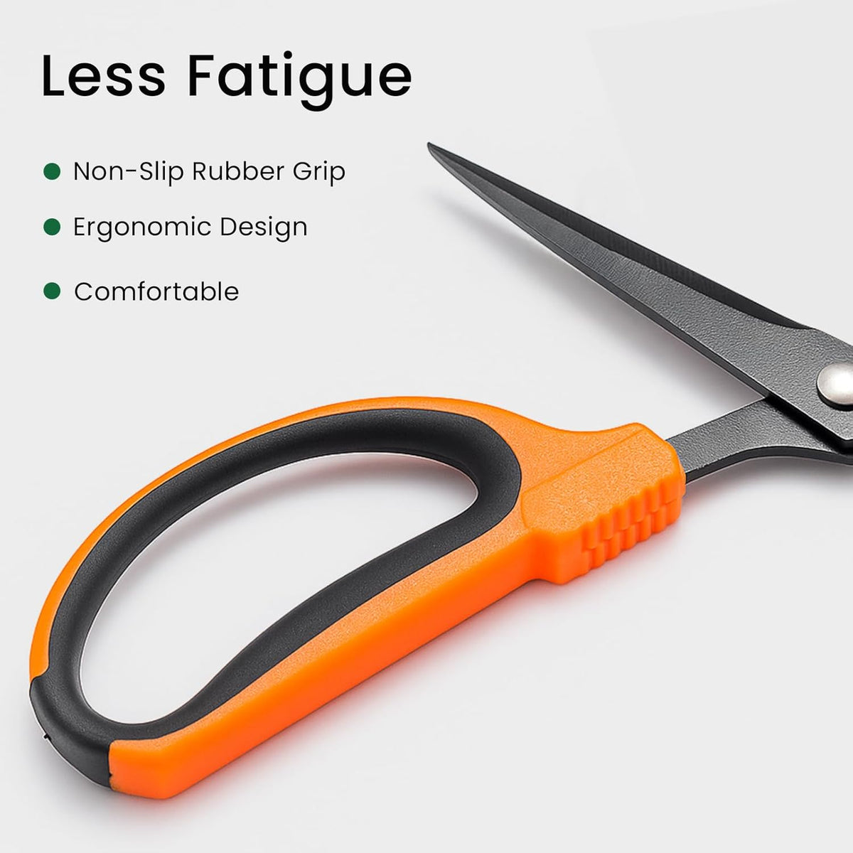 GROWNEER 1 Packs Trimming Scissors Teflon Coated Non Stick Blades Pruning Shears Gardening Hand