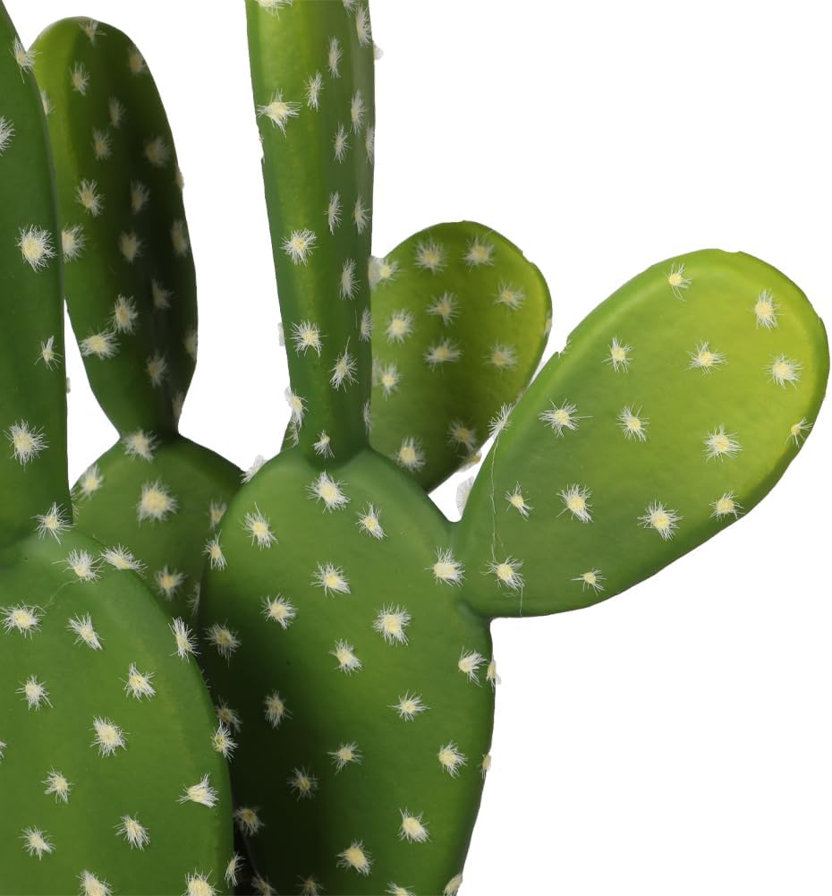 DILATATA 13' Small Fake Cactus Plant Potted 'Prickly Pear Cactus' Faux Cacti for Home Garden Office