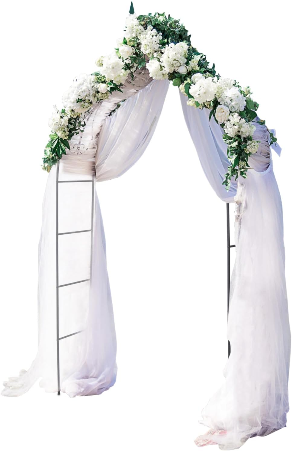 GOFLAME Metal Garden Arch, Rose Garden Arbor for Various Climbing Plant, Outdoor Lawn Backyard