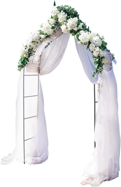 GOFLAME Metal Garden Arch, Rose Garden Arbor for Various Climbing Plant, Outdoor Lawn Backyard