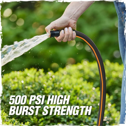 Rugged Rhino Heavy Duty Flexible Light Weight Garden Hose, 75ft x 5/8in, 4 Layer Leakproof Outdoor