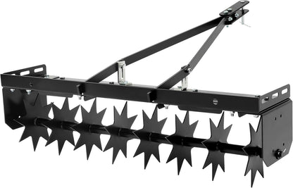 32" Tow Behind Spike Aerator Tool W/ 8 Spikes, Hitch Pin Attach to Lawn Tractor, Most ZTRs, ATVs