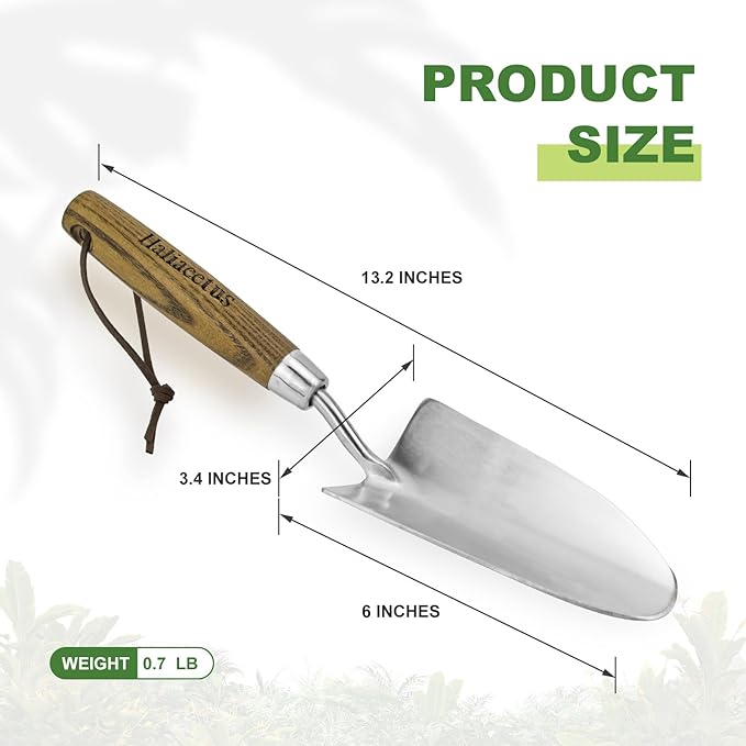 Haliaeetus Garden Trowel, Bend-Proof Stainless Steel Hand Trowel, Trowel Garden Tool with