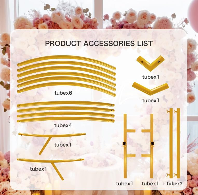 Heart Shape Wedding Metal Arch Backdrop Gold Flower Balloon Arbors Stand for Wedding Birthday
