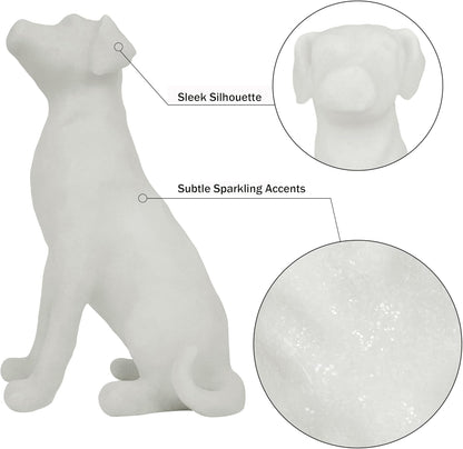 The Labrador Sculpture 11.5x7x5.5 inches, Dog Statues for Home Decor Accents, White Lab Retriever