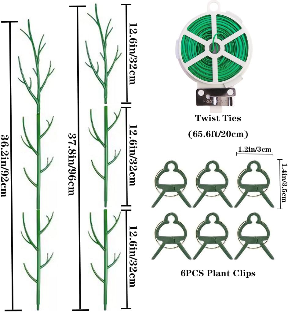 Monstera Plant Support Stakes, 8 Pack Stackable Garden Trellis Climbing Plant Support Structures