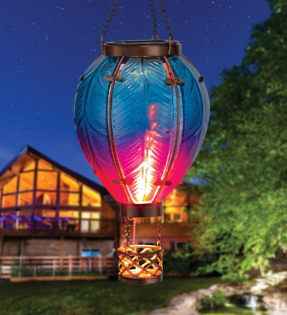 Regal Art & Gift Hot Air Balloon Solar Lantern – Hanging Solar-Powered LED Lights, Waterproof