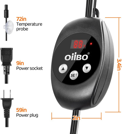 Oiibo Reptile Dimming Thermostat Heat Lamp Temperature Controller, Light Bulb Thermostat with
