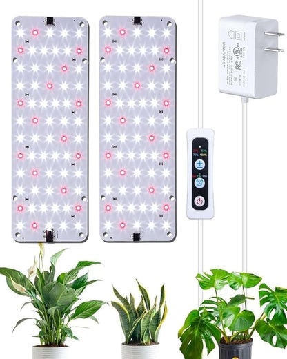 DOMMIA Grow Light, 20W Ultra-Thin Panel Grow Lights for Indoor Plants, High PPFD Full Spectrum