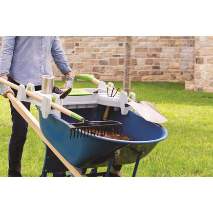 The Burro Buddy, USA Made Lawn/Garden Tray for All 4-6 cu. ft. wheelbarrows. Holds rake, Shovel