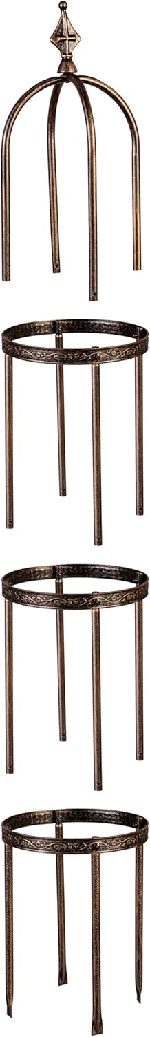 Evergreen Garden 5 ft Metal Garden Obelisk Trellis for Climbing Plants Vines, Clematis & Flowers |