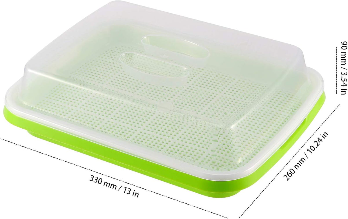 8 Pack Seed Sprouter Tray, BPA Free, Big Capacity Seed Germination Tray, Healthy Wheatgrass Seeds