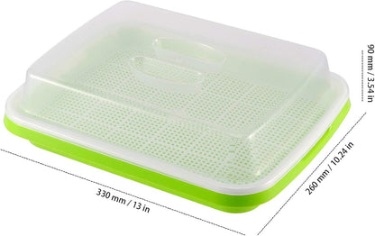 8 Pack Seed Sprouter Tray, BPA Free, Big Capacity Seed Germination Tray, Healthy Wheatgrass Seeds