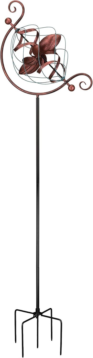 Regal Art & Gift Twister Wind Spinner – Metal Yard Decorations Outdoor | Kinetic Garden Spinner for