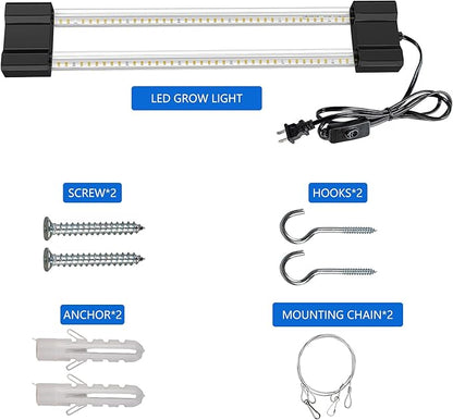 LED Grow Lights 16W Full Spectrum Integrated Growing Lamp Lighting Fixtures with High PPFD for