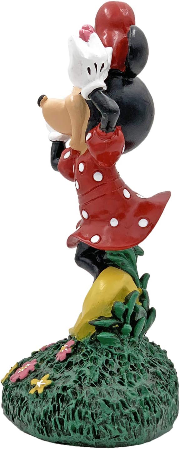 Minnie is Holding Flowers on her Head Everyday Outdoor Garden Statue, 8 Inches Tall, Official