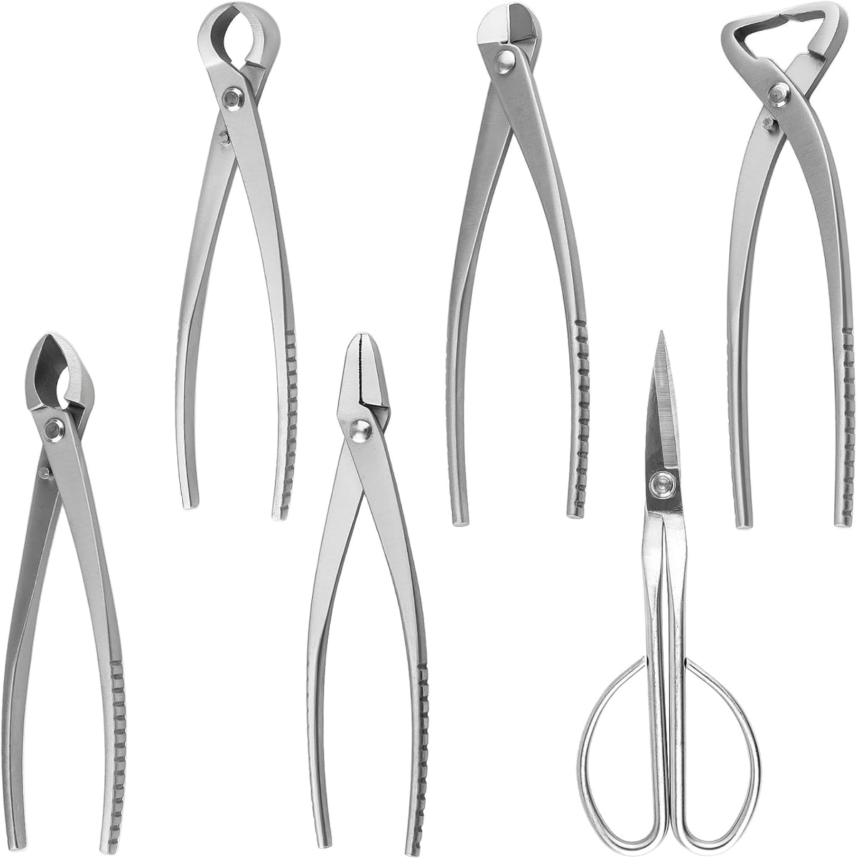 6 PCS Bonsai Pruning Tool Set, 6 Different Roles of Scissors to Meet All the Needs of the Usage