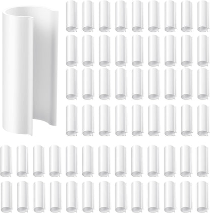 Jetec 64 Pieces Pool Cover Clamps for Above Ground Pools PVC Pipe Clips for Greenhouses, Row