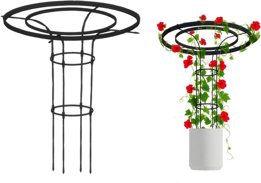 Garden Trellis for Climbing Plants Outdoor, 3.7FT Tall Metal Obelisk Trellis, 41.3" Umbrella
