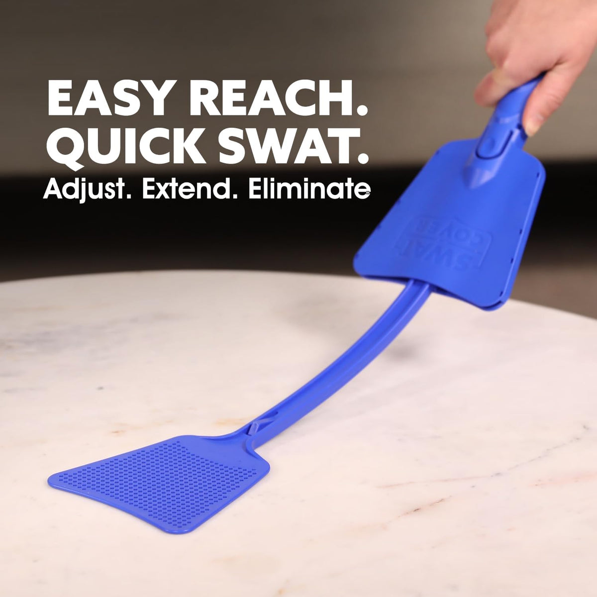 Improved Fly and Bug Swatter w/Integrated Cover, Flexible Bug Smasher for Flies and Bugs Swatting