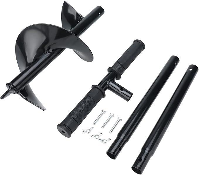 Garden Auger Drill Bit 5.9"x33", Large Hand Auger Drill for Planting, Post Hole Digger Manual Auger