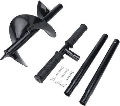 Garden Auger Drill Bit 5.9"x33", Large Hand Auger Drill for Planting, Post Hole Digger Manual Auger