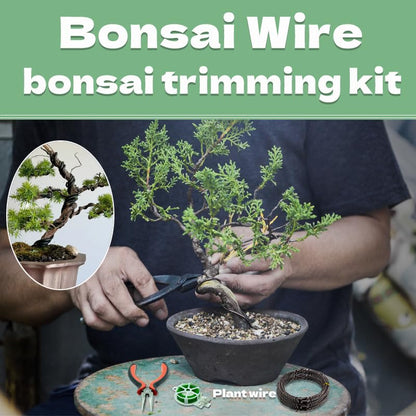 Bonsai Wire 7pcs-5 Rolls of Aluminum Bonsai Training Wire, Cutting Pliers and Plant Ties with