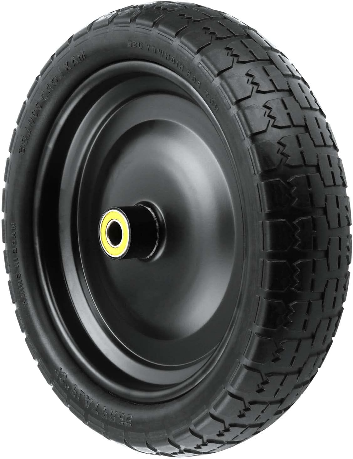 2 Pack 13 Inch Flat-Free Tires for Gorilla Cart, Heavy Duty Solid Replacement Wheels With 5/8 Inch