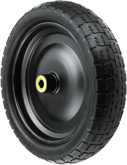 2 Pack 13 Inch Flat-Free Tires for Gorilla Cart, Heavy Duty Solid Replacement Wheels With 5/8 Inch