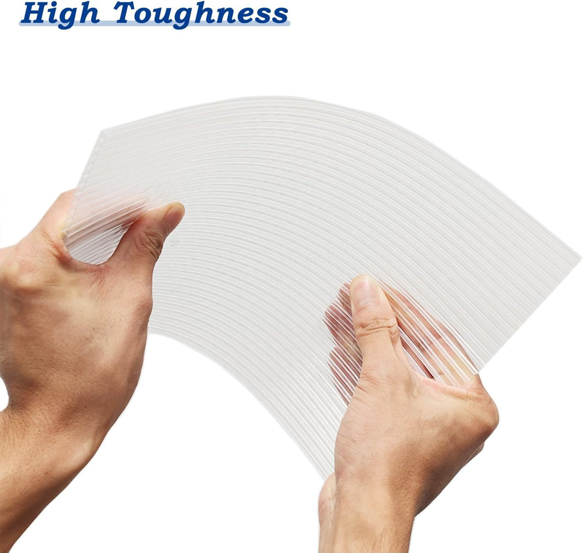 BPS 6Pcs 24'' (W) x 64'' (L) x 0.16'' Polycarbonate Panels, Waterproof UV Protected Reinforced