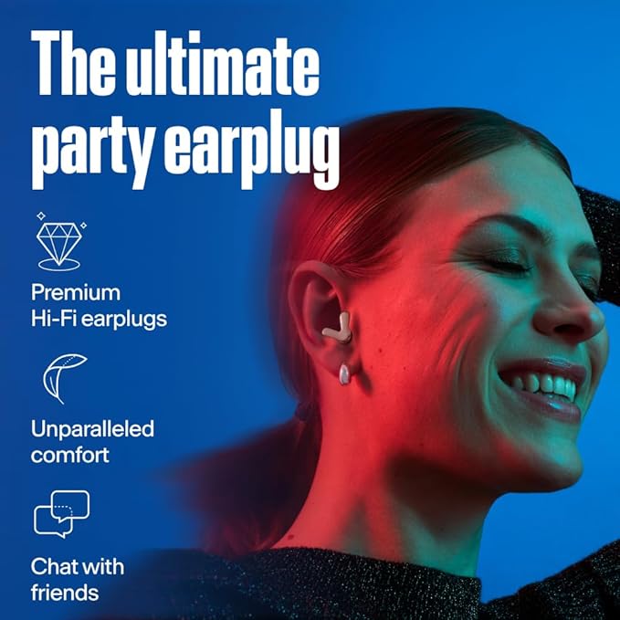 Alpine Tune Earplugs, Concert Ear Plugs for Noise Reduction, High Fidelity Music Quality, 19dB